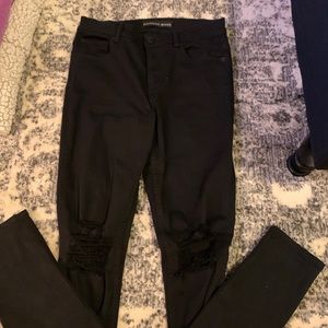 Express high rise black jeans